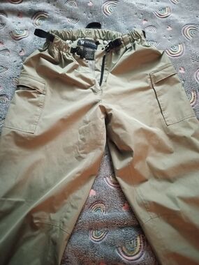 Wet Skins Womans Tan Cargo Pants - Casual Utility Style